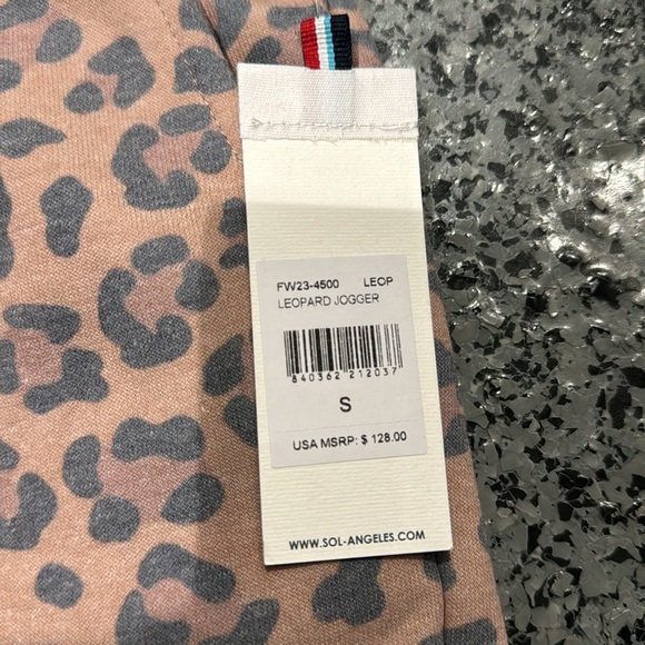 NWT Sol Angeles SOL LEOPARD JOGGER - Picture 6 of 6
